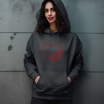 Embroidered Floral Heart Sweatshirt - image3
